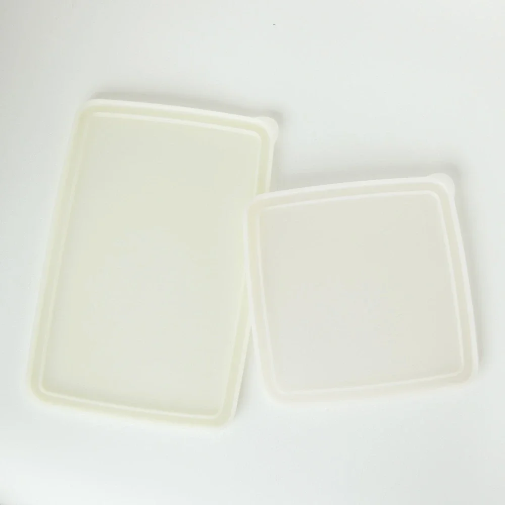 Vintage Tupperware Replacement Lids 3992A 3994A White Rectangular Square Seals